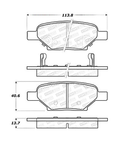 StopTech Street Select Brake Pads - Front - 305.10330