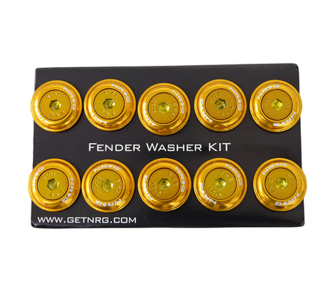 NRG Fender Washer Kit w/Color Matched M6 Bolt Rivets For Plastic (Rose Gold) - Set of 10 - FW-150RG