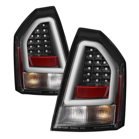 Spyder Chrysler 300C 08-10 V2 Light Bar LED Tail Lights - Black ALT-YD-C308V2-LED-BK - 5083388