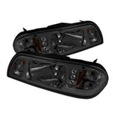 Spyder Ford Mustang 87-93 1PC LED (Replaceable LEDs)Crystal Headlights Black HD-YD-FM87-1PC-LED-SM - 5016805