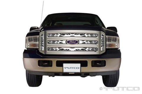 Putco 05-07 Ford SuperDuty - Including Side Vents Flaming Inferno Stainless Steel Grille - 89155