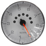 Autometer Spek-Pro Gauge Tachometer 5in 8K Rpm W/Shift Light & Peak Mem Silver/Chrome - P238218