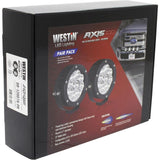 Westin Axis LED Auxiliary Light 4.75 inch Round Spot w/3W Osram (Set of 2) - Black - 09-12007A-PR