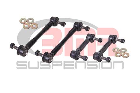 BMR 15-17 S550 Mustang Front and Rear Sway Bar End Link Kit - Black - ELK012