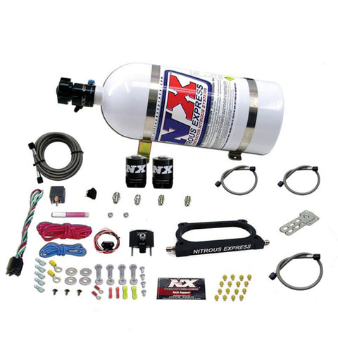 Nitrous Express 07-14 Ford Mustang GT500 Nitrous Plate Kit (50-250HP) w/10lb Bottle - 20949-10