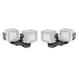 Go Rhino 18-20 Jeep Wrangler JL/JLU/Gladiator JT Light Mount - Two 3in Cubes - 732231T