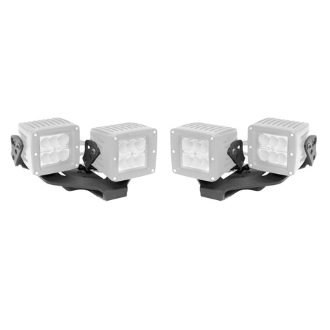 Go Rhino 18-20 Jeep Wrangler JL/JLU/Gladiator JT Light Mount - Two 3in Cubes - 732231T