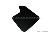 Rally Armor Universal Fit (No Hardware) Basic Black Mud Flap w/ Pink Logo - MF12-BAS-BCPK