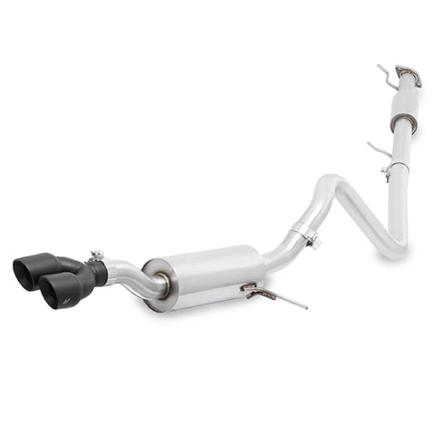 Mishimoto 14-16 Ford Fiesta ST 1.6L 2.5in Stainless Steel Resonated Cat-Back Exhaust w/ Black Tips - MMEXH-FIST-14RBK