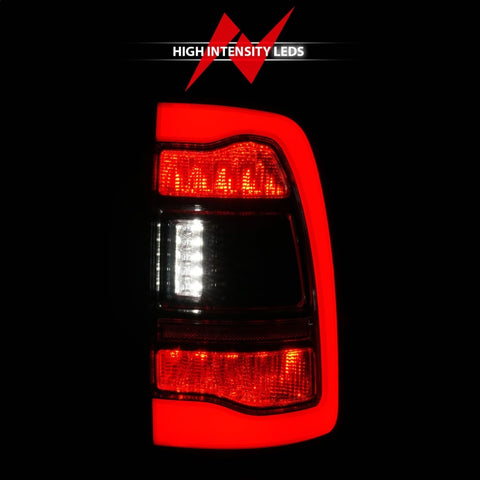 ANZO 09-18 Dodge Ram 1500 Sequential LED Taillights Smoke Black - 311470