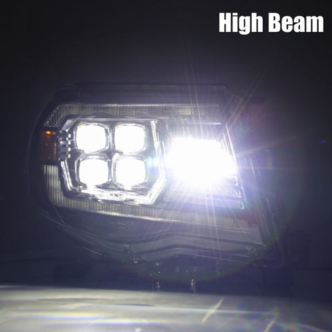 AlphaRex 05-11 Toyota Tacoma NOVA LED Projector Headlights Plank Style Alpha Black w/Activ Light/DRL - 880742