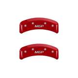 MGP 4 Caliper Covers Engraved Front & Rear MGP Red Finish Silver Char 1988 Chevrolet Corvette - 13013SMGPRD