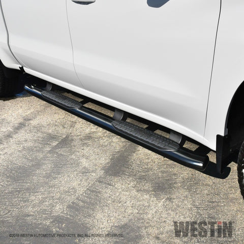 Westin 2019 Chevrolet Silverado/Sierra 1500 Crew Cab Non LD PRO TRAXX 5 Oval Nerf Step Bars - Black - 21-54135