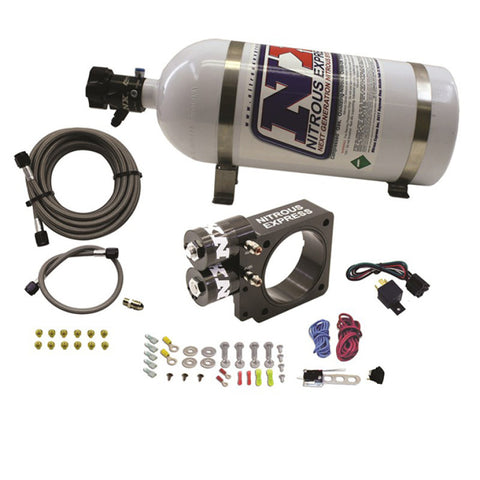 Nitrous Express 86-93 Ford Mustang GT 5.0L (Pushrod) Nitrous Plate Kit w/10lb Bottle - 20955-10