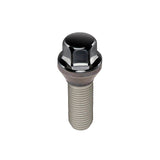 McGard Hex Lug Bolt (Cone Seat) M14X1.5 / 17mm Hex / 28.0mm Shank Length (Box of 50) - Black - 69700BK