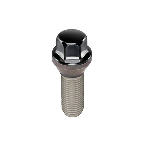 McGard Hex Lug Bolt (Cone Seat) M14X1.5 / 17mm Hex / 28.0mm Shank Length (Box of 50) - Black - 69700BK