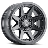 ICON Rebound Pro 17x8.5 6x5.5 25mm Offset 5.75in BS 93.1mm Bore Satin Black Wheel - 21817858357SB