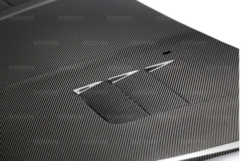 Seibon 15-16 Ford Focus TS-Style Gloss Finish Carbon Fiber Hood - HD16FDFO-TS