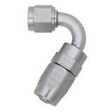 DeatschWerks 6AN Female Swivel 120-Degree Hose End CPE - Anodized DW Titanium - 6-02-0820