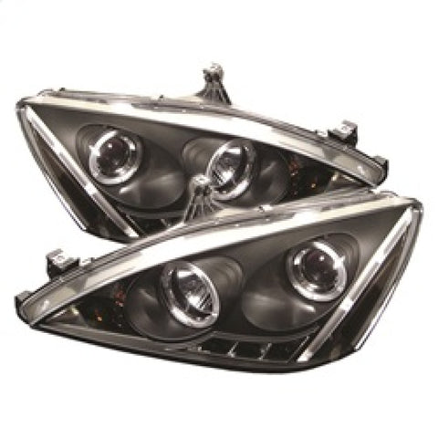 Spyder Honda Accord 03-07 Projector Headlights LED Halo Amber Reflctr LED Blk PRO-YD-HA03-AM-BK - 5010636