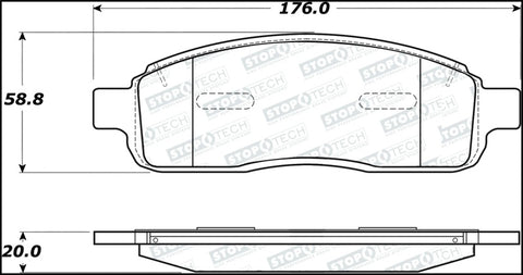 StopTech Street Select Brake Pads - 305.10110