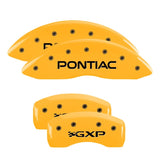 MGP 4 Caliper Covers Engraved Front & Rear Pontiac Yellow Finish Black Char 2001 Pontiac Firebird - 18028SPOPYL