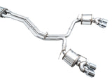 AWE Tuning 19-23 Audi C8 S6/S7 2.9T V6 AWD Touring Edition Exhaust - Chrome Silver Tips - 3015-42103