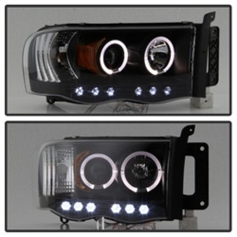 Spyder Dodge Ram 1500 02-05/Ram 2500 03-05 Projector Headlights LED Halo LED Blk PRO-YD-DR02-HL-BK - 5009975