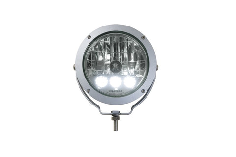 Putco HID Lamp w/3 LED DayTime Running Lights - 6in Silver Housing w/ Clear Lens HID Off Road Lamps - 231900