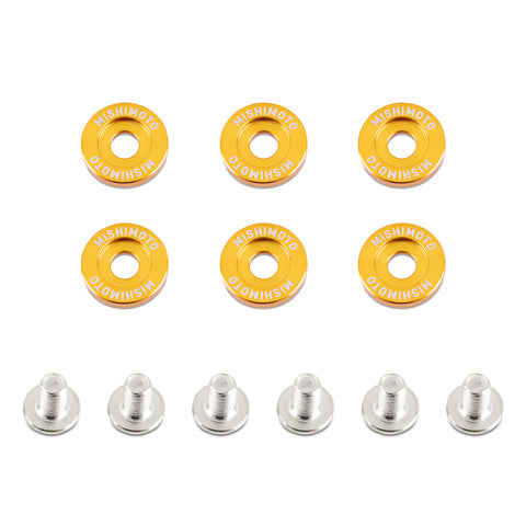 Mishimoto Small Fender Washer Kit (6pcs) - Gold - MMFW-SM-6GD