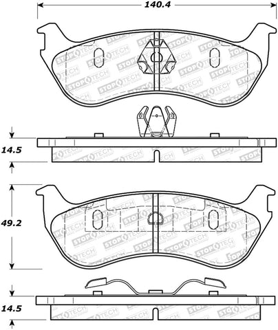 StopTech Street Select Brake Pads - 305.08810