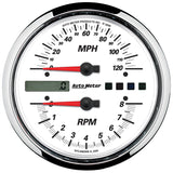 Autometer Pro-Cycle Gauge Tach/Speedo 4 1/2in 8K Rpm/120 Mph White - 19467