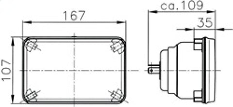 Hella Headlamp EINS FH GN MGS12 1KB - 003177821