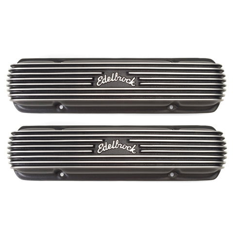 Edelbrock Valve Cover Classic Series Pontiac 1962-1979 301-455 CI V8 Black - 41303