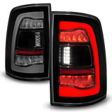 ANZO 09-18 Dodge Ram 1500 Sequential LED Taillights Smoke Black - 311470