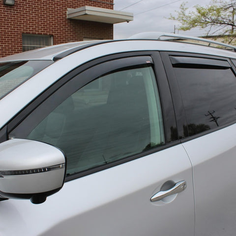 Westin 2013-2018 Nissan Pathfinder Wade In-Channel Wind Deflector 4pc - Smoke - 72-69479