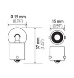 Hella Bulb 5008 12V 10W BA15s B6 - 5008