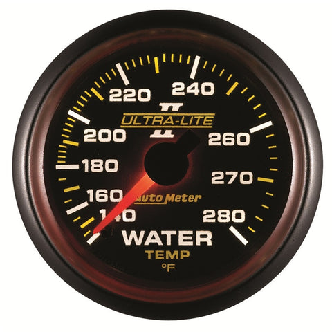 Autometer Ultra-Lite II 52mm 140-280 Deg F Mechanical Water Temp Gauge - 4931