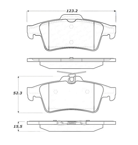 StopTech Street Touring 07-09 Mazdaspeed3 / 06-07 Mazdaspeed6 Rear Brake Pads - 308.10950