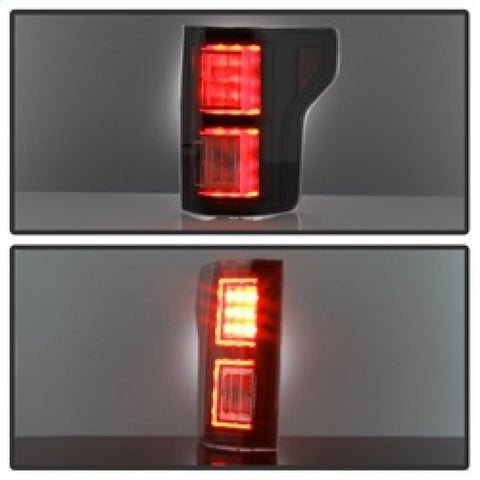 Spyder Ford F150 2015-2017 Light Bar LED Tail Lights - Black ALT-YD-FF15015-LBLED-BK - 5083487