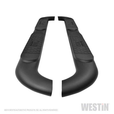 Westin 18-22 Jeep Wrangler JLU 4dr Platinum 4 Oval Nerf Step Bars - Tex. Blk - 21-4065