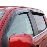 Westin 2015-2018 Chevrolet/GMC Colorado/Canyon Crew Cab Wade Slim Wind Deflector 4pc - Smoke - 72-31402