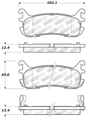 StopTech Performance 94-97/99-05 Miata w/ Normal Suspension Rear Brake Pads D636 - 309.06360