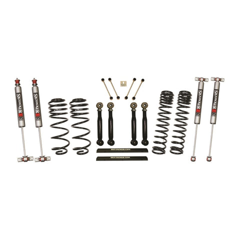 Skyjacker 03-06 Jeep TJ 4in D-Rate Long Travel Kit w/ Adj FR/RR Lower Flex Links/M95 Monotube Shocks - TJ403BPMLTX