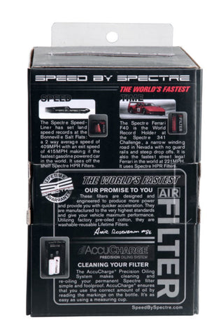 Spectre Adjustable Conical Air Filter 2-1/2in. Tall (Fits 3in. / 3-1/2in. / 4in. Tubes) - Black - 8161