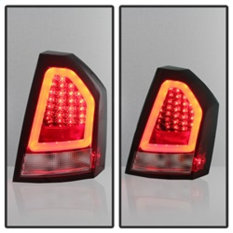 Spyder Chrysler 300C 08-10 V2 Light Bar LED Tail Lights - Red Clear ALT-YD-C308V2-LED-RC - 5083395