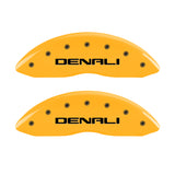 MGP 4 Caliper Covers Engraved Front & Rear Denali Yellow finish black ch - 34208SDNLYL