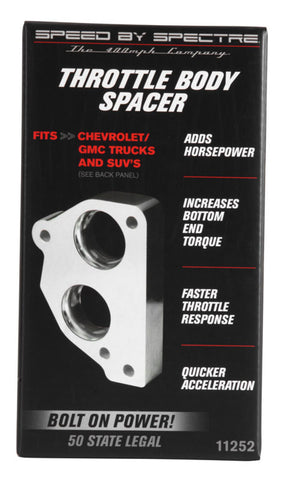 Spectre 86-95 GM 4.3L/5.0L/5.7L Throttle Body Injection Spacer - 11252