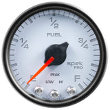 Autometer Spek-Pro Gauge Fuel Level 2 1/16in 0-270 Programmable Wht/Blk - P31212