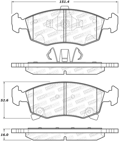 StopTech Street Brake Pads - Front - 308.15680